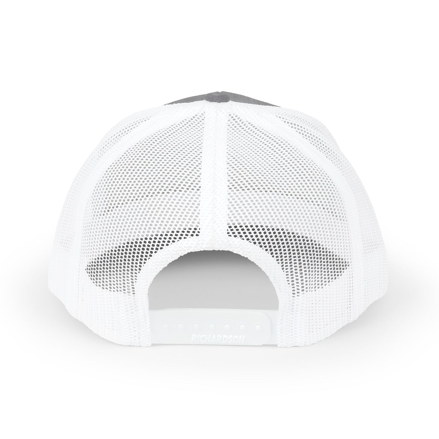 White Logo Embroidered Snapback Trucker Cap | Embroidered Hat
