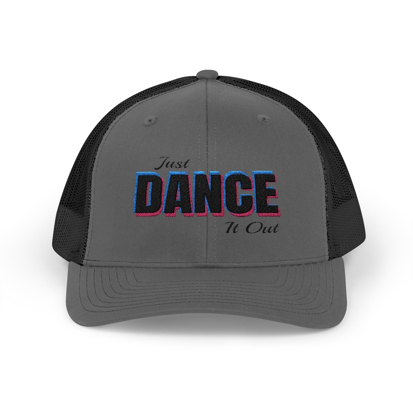 Black Logo Embroidered Snapback Trucker Hat