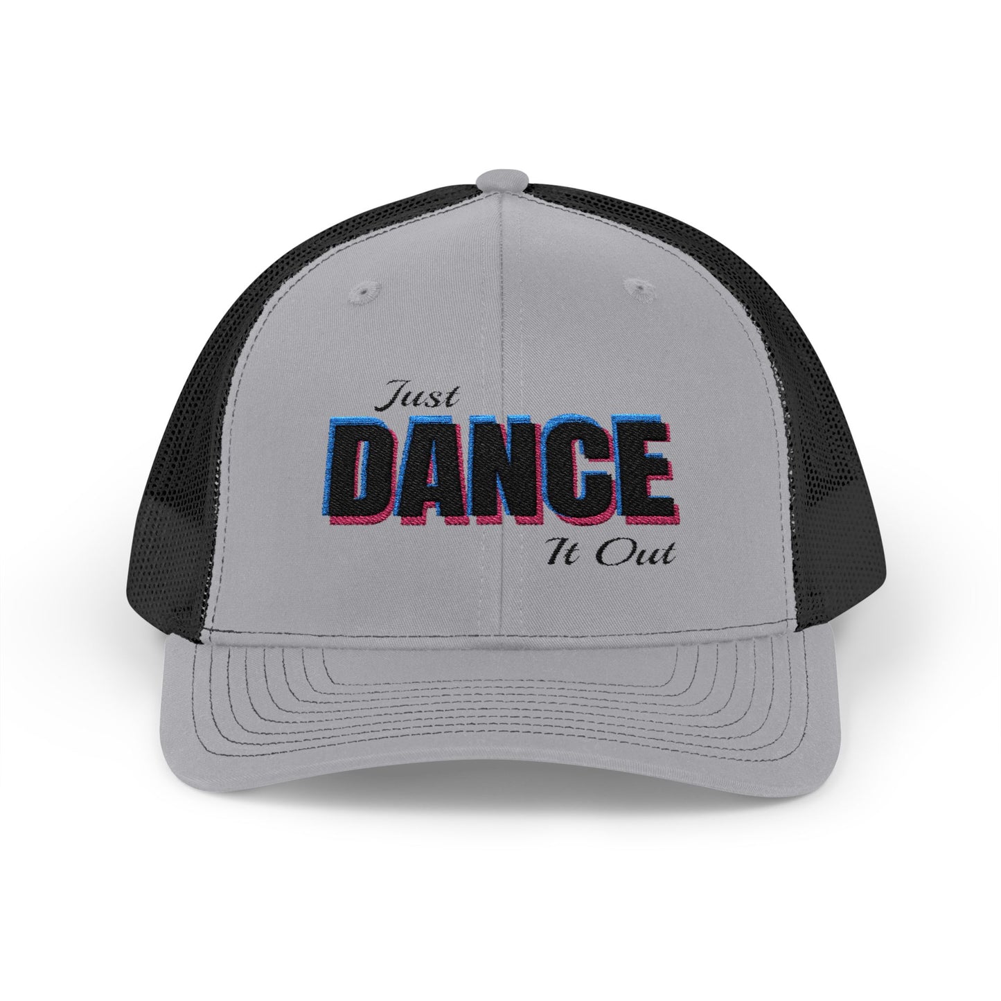 Black Logo Embroidered Snapback Trucker Hat