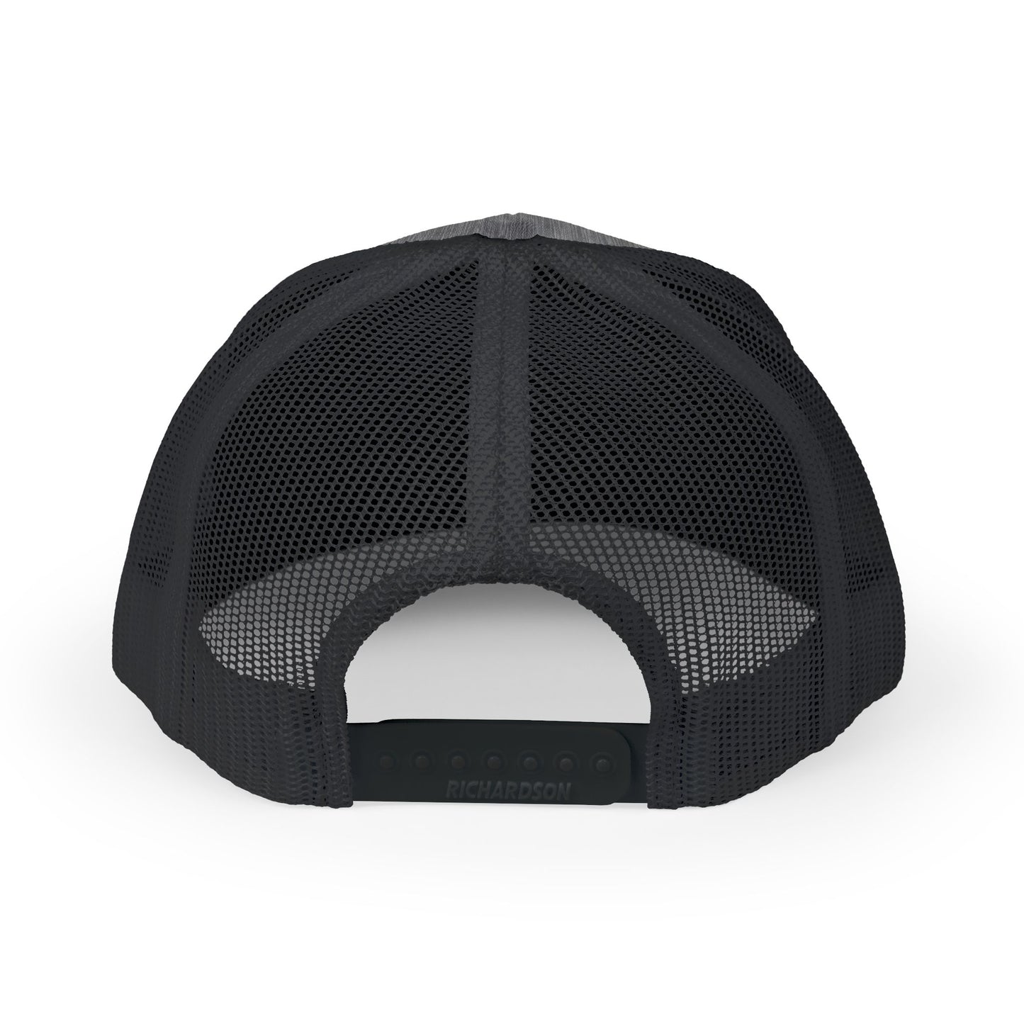 White Logo Embroidered Snapback Trucker Cap | Embroidered Hat