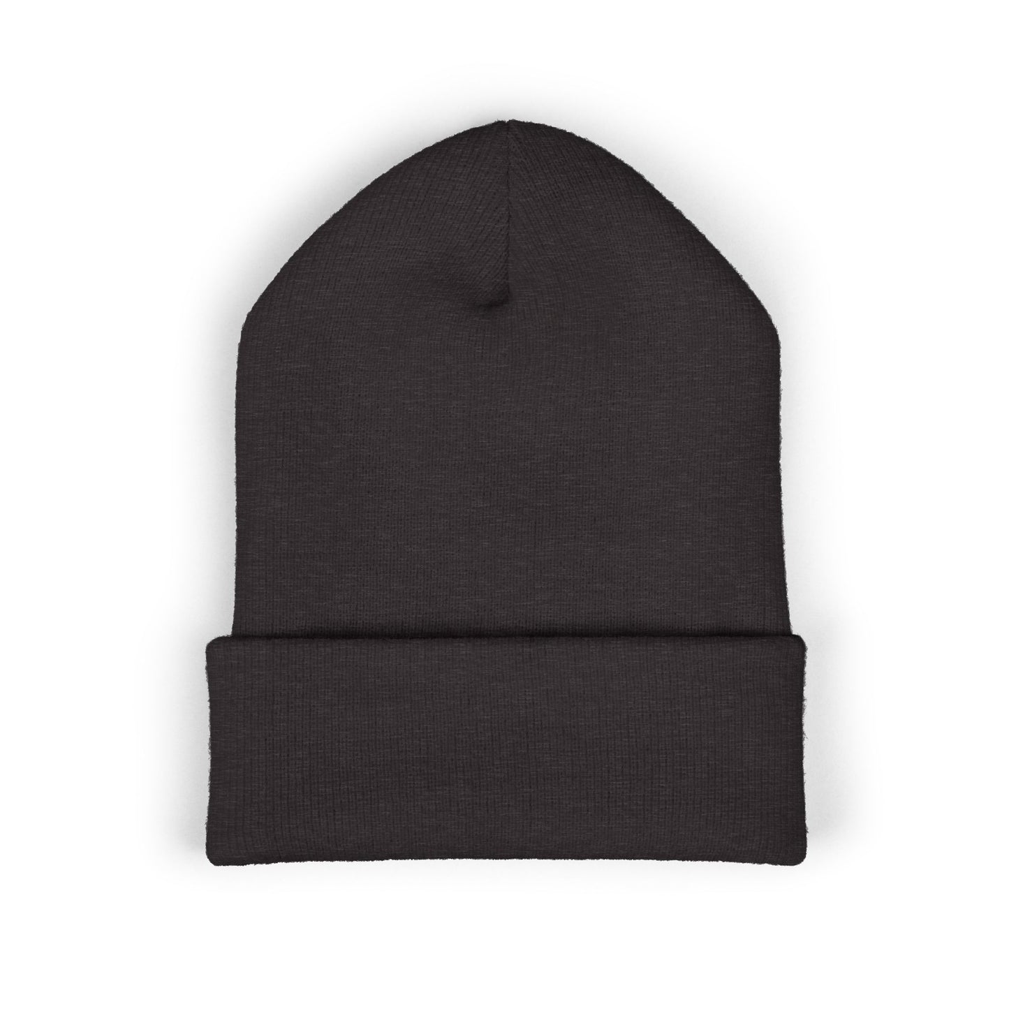 White Logo Embroidered Cuffed Beanie - Just Dance It Out