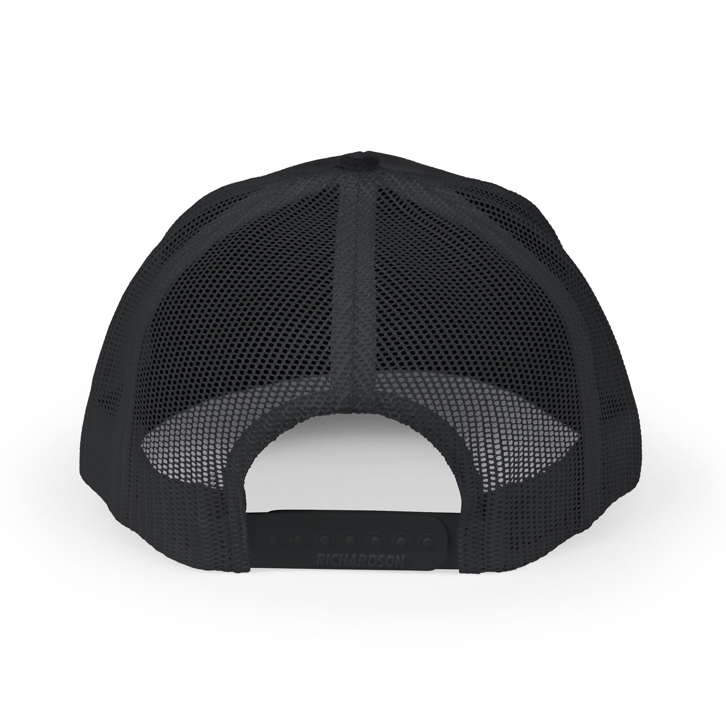White Logo Embroidered Snapback Trucker Cap | Embroidered Hat