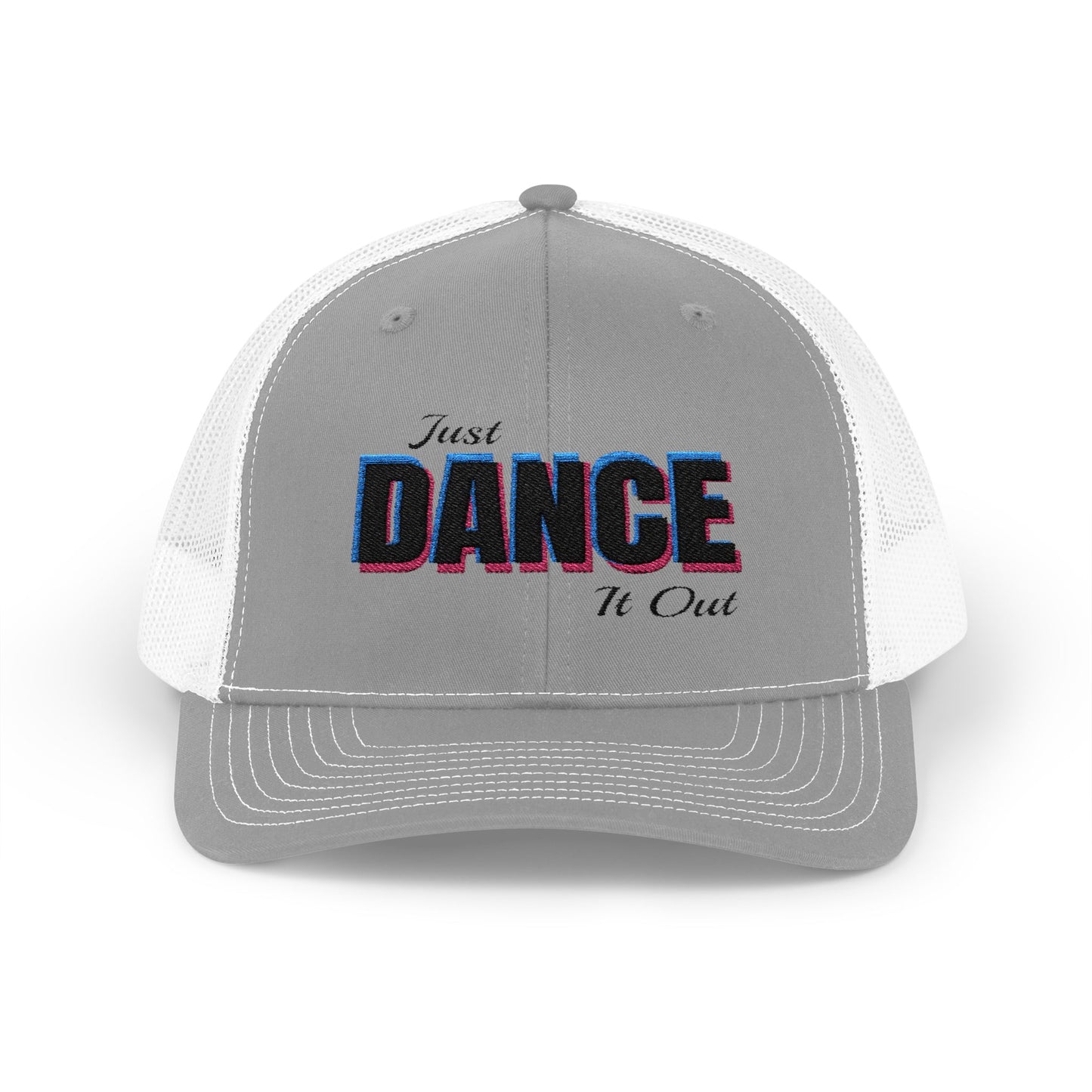 Black Logo Embroidered Snapback Trucker Hat