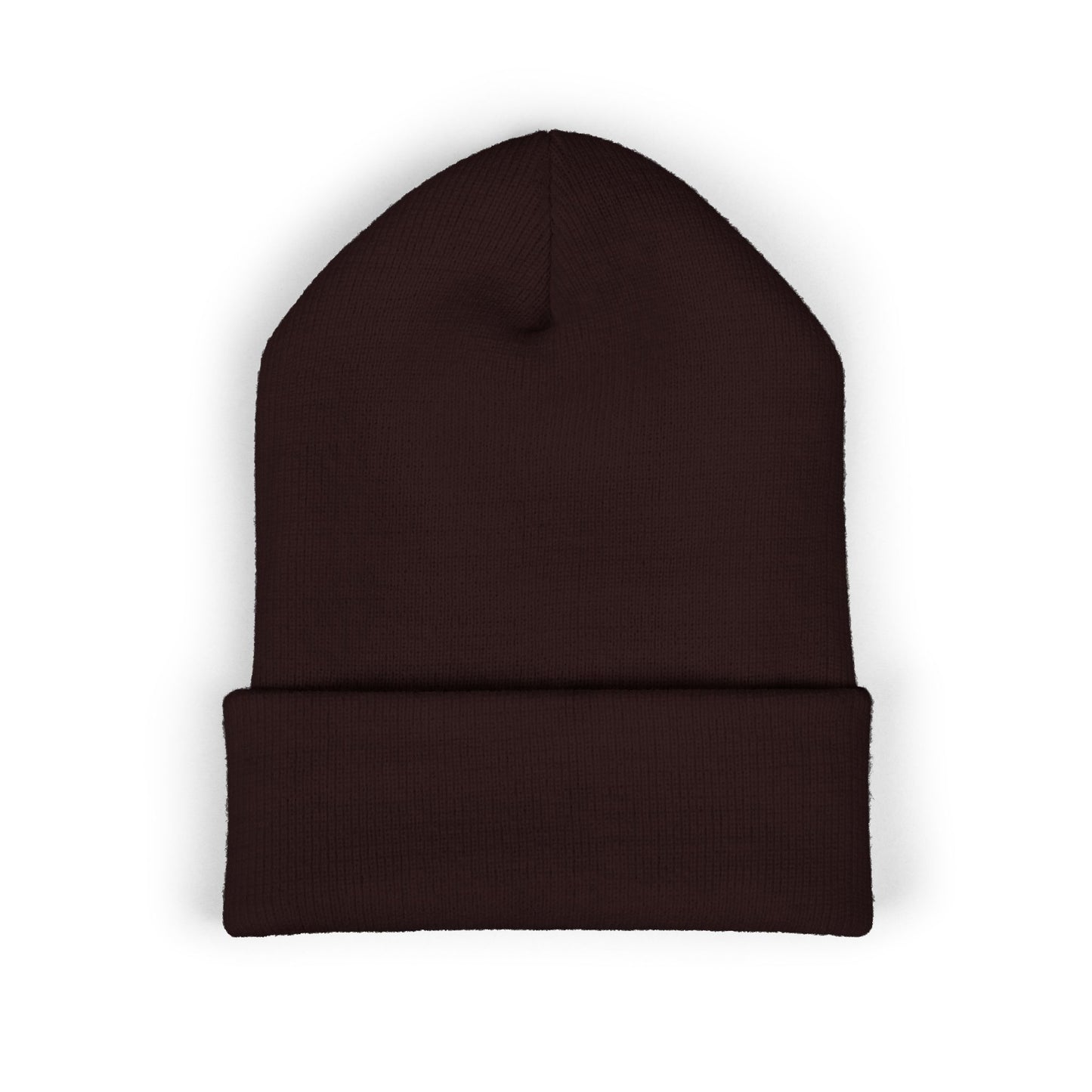 White Logo Embroidered Cuffed Beanie - Just Dance It Out