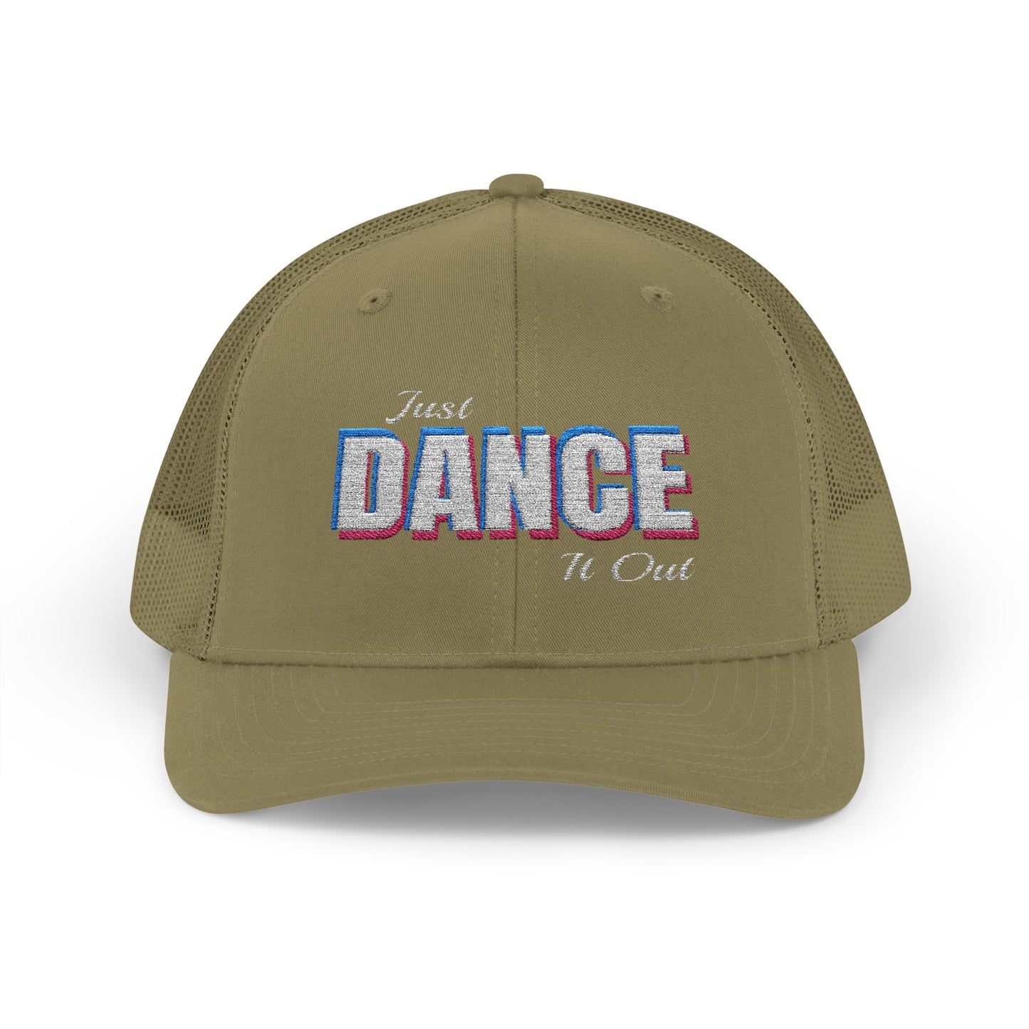 White Logo Embroidered Snapback Trucker Cap | Embroidered Hat