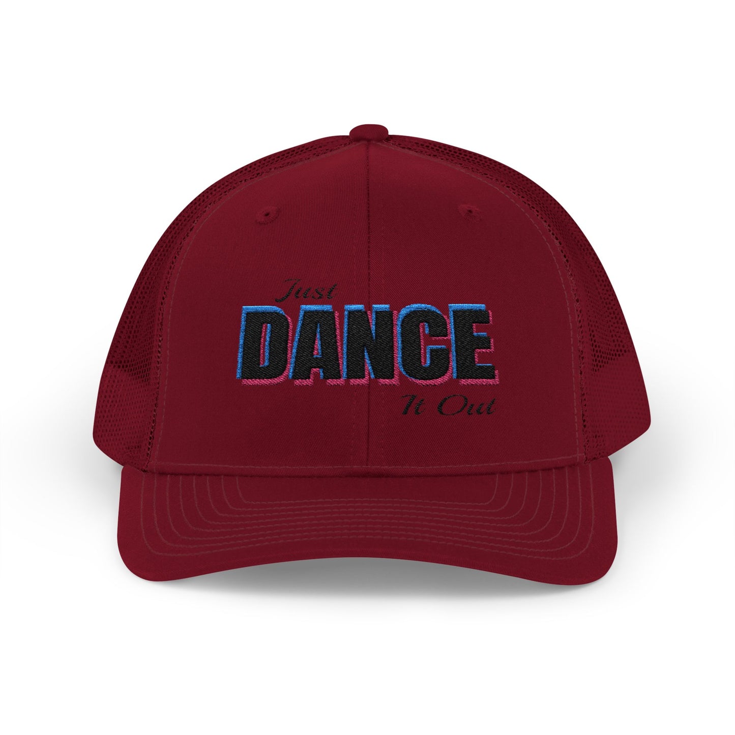 Black Logo Embroidered Snapback Trucker Hat