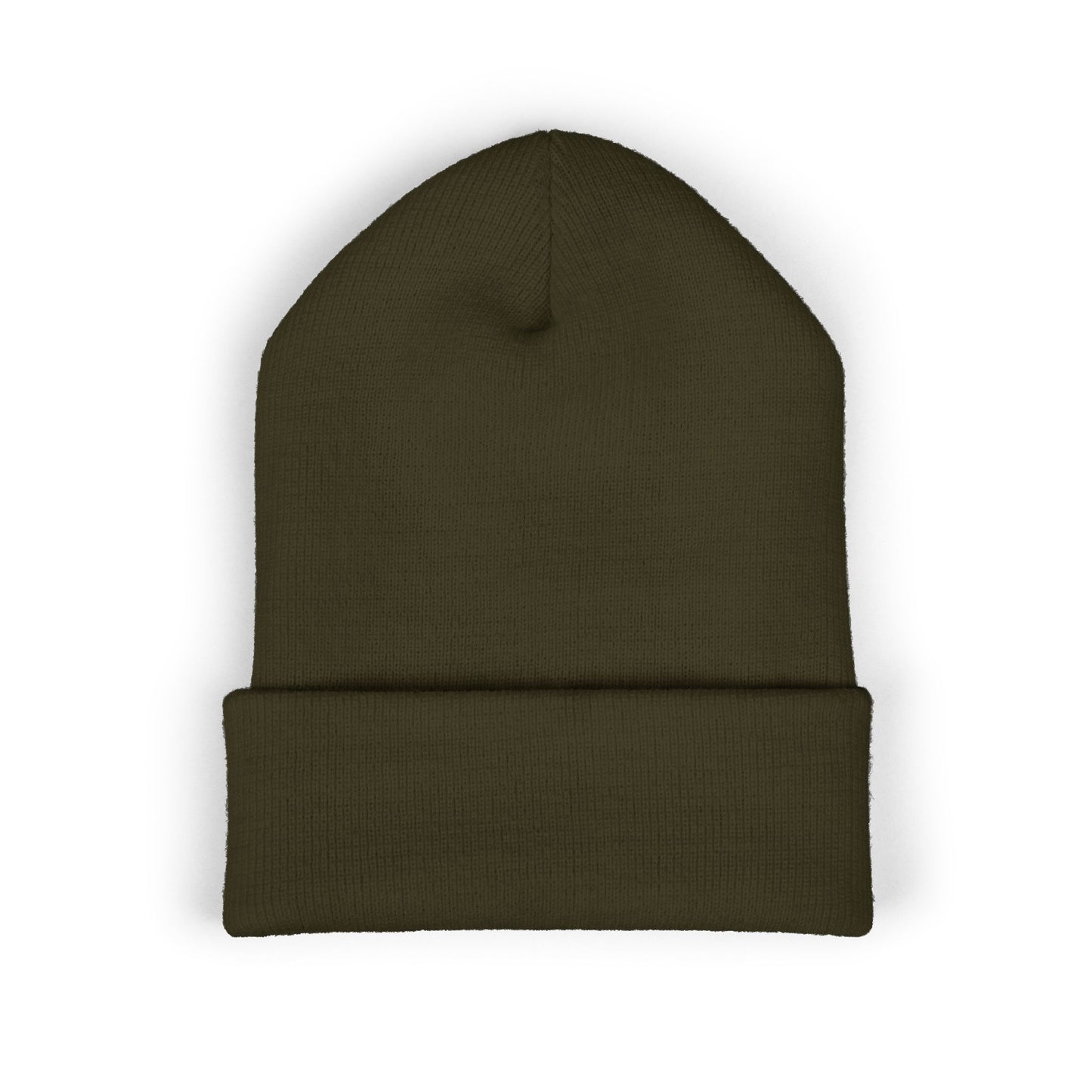 White Logo Embroidered Cuffed Beanie - Just Dance It Out