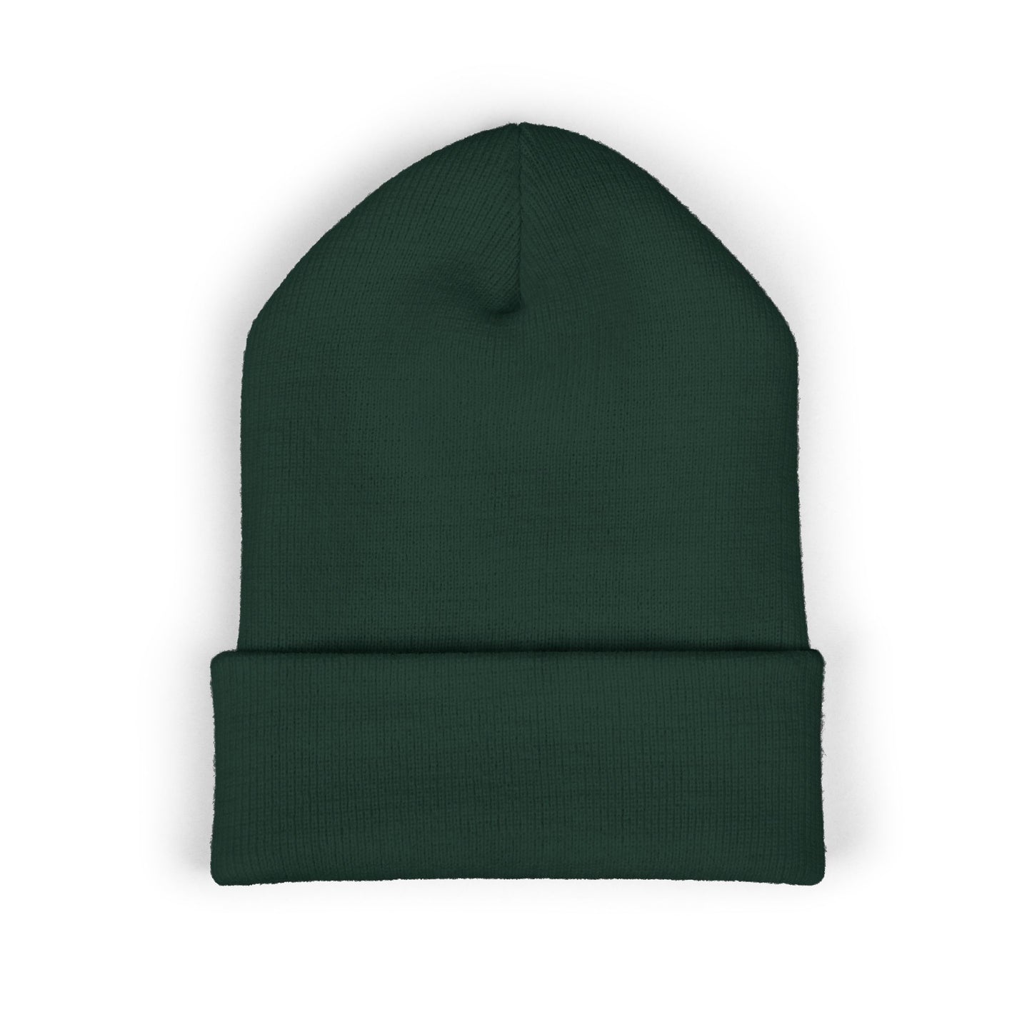 White Logo Embroidered Cuffed Beanie - Just Dance It Out
